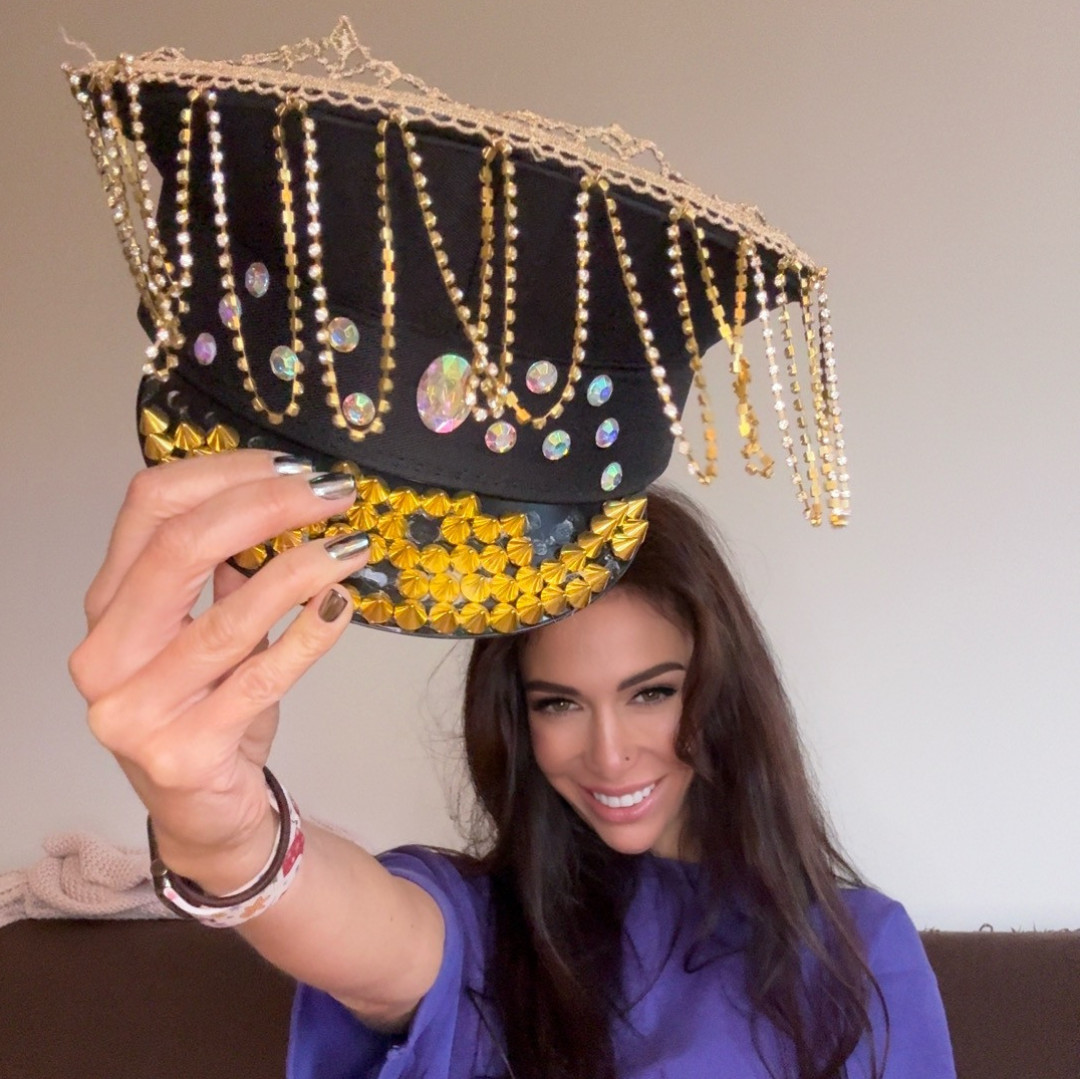 Golden Spikes Statement Hat